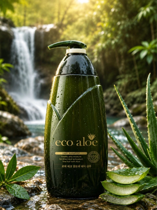 Eco Aloe Hair Shampoo — Шампунь для волос с экстрактом алоэ вера, 750 мл - 