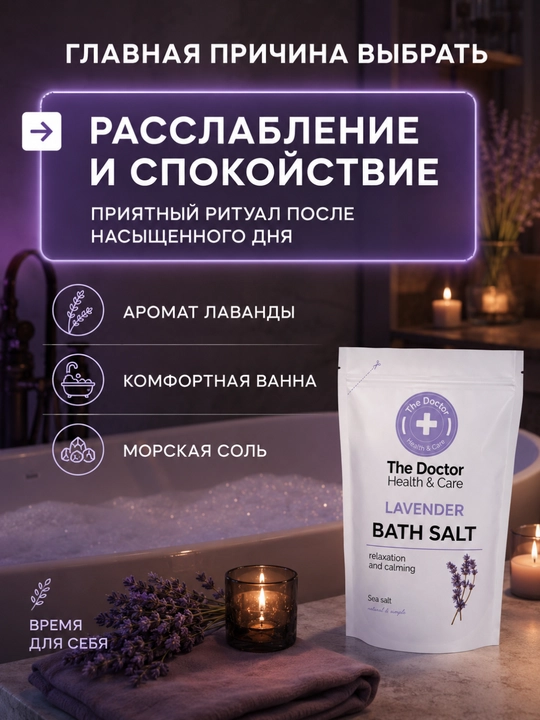 Домашний Доктор, соль для ванн, 500 г
