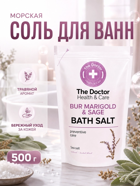 Домашний Доктор, vanna uchun tuz, 500 g - 