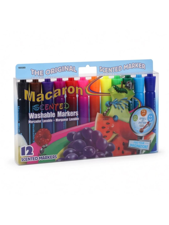 Фломастеры Mr.Sketch с ароматом, смываемые, 12 цветов, скошенный наконечник