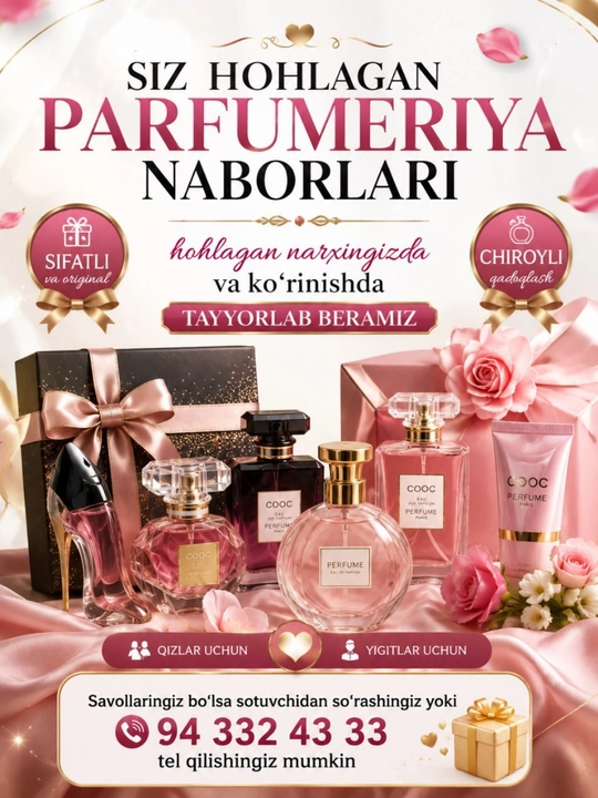 Giordani Gold atir va krem — ayollar uchun parvarish to‘plami