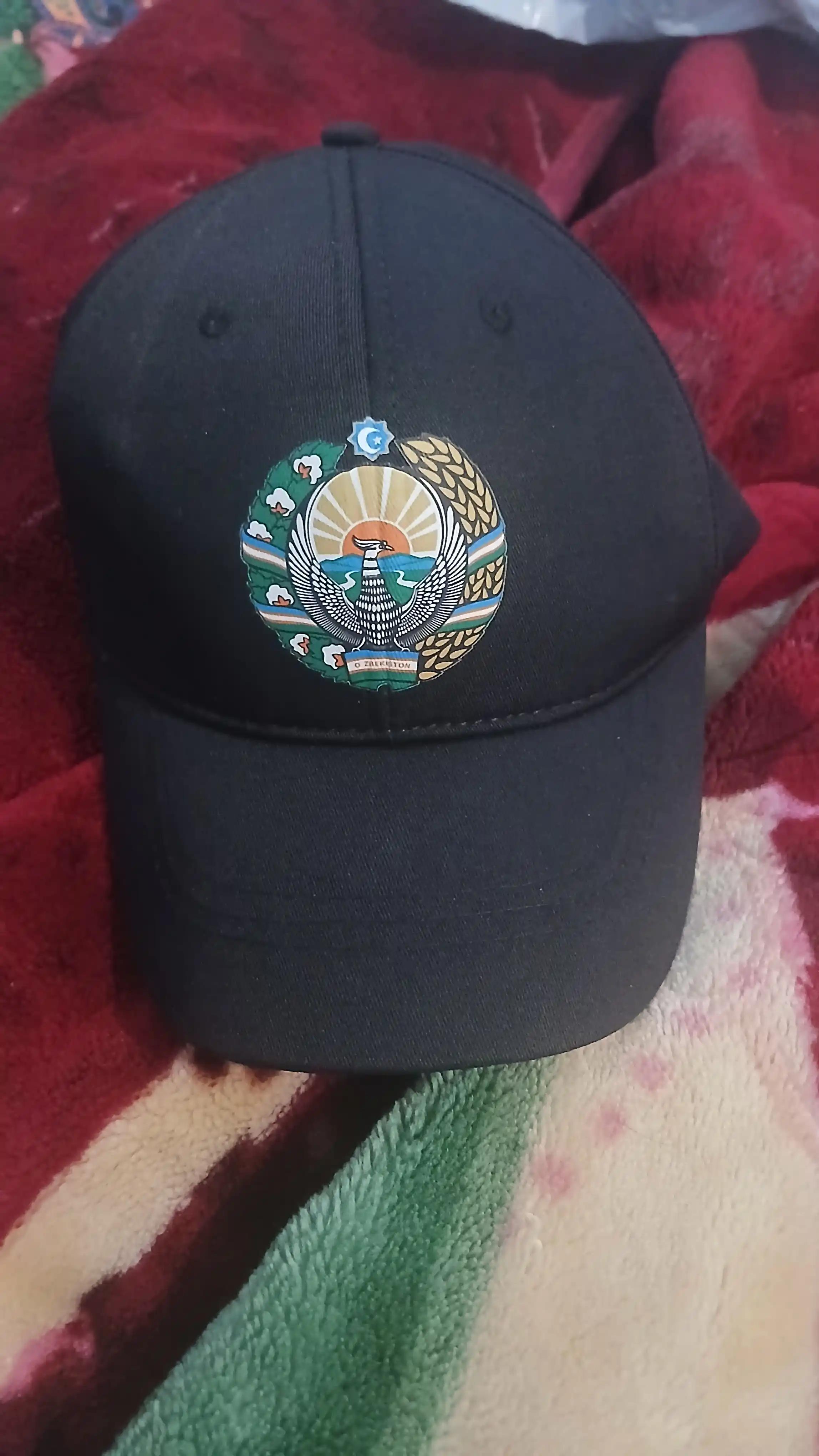 O‘zbekiston gerbli baseball kepka UFA logotipli qora Kundalik va sport uchun
