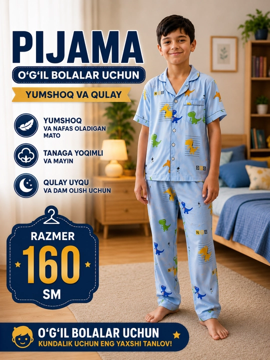 Пижама для мальчика, детская пижама, мягкая пижама, одежда для сна