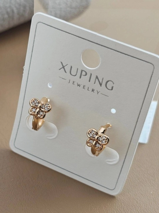 Ayollar uchun oltin rangli ziraklar, bijuteriya, Xuping - 