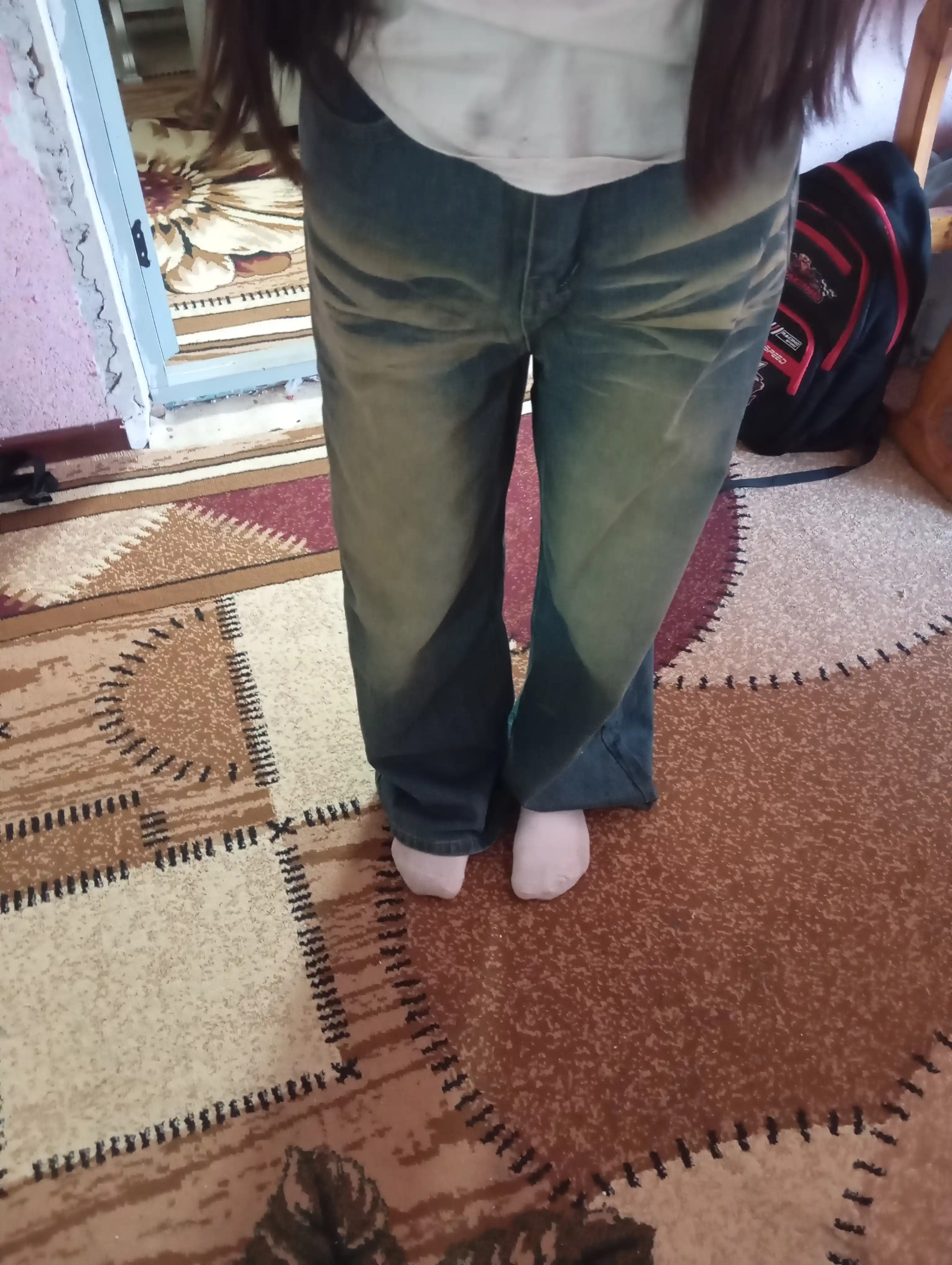 Ayollar uchun Baggy Y2K jinsi shimlar, paxtadan tikilgan, keng fason, yuqori bel, XS-2XL
