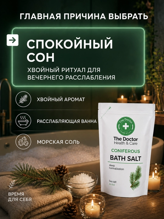 Домашний Доктор, соль для ванн, 500 г