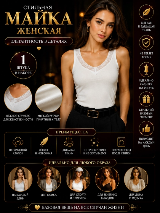 Женская майка L-M - 