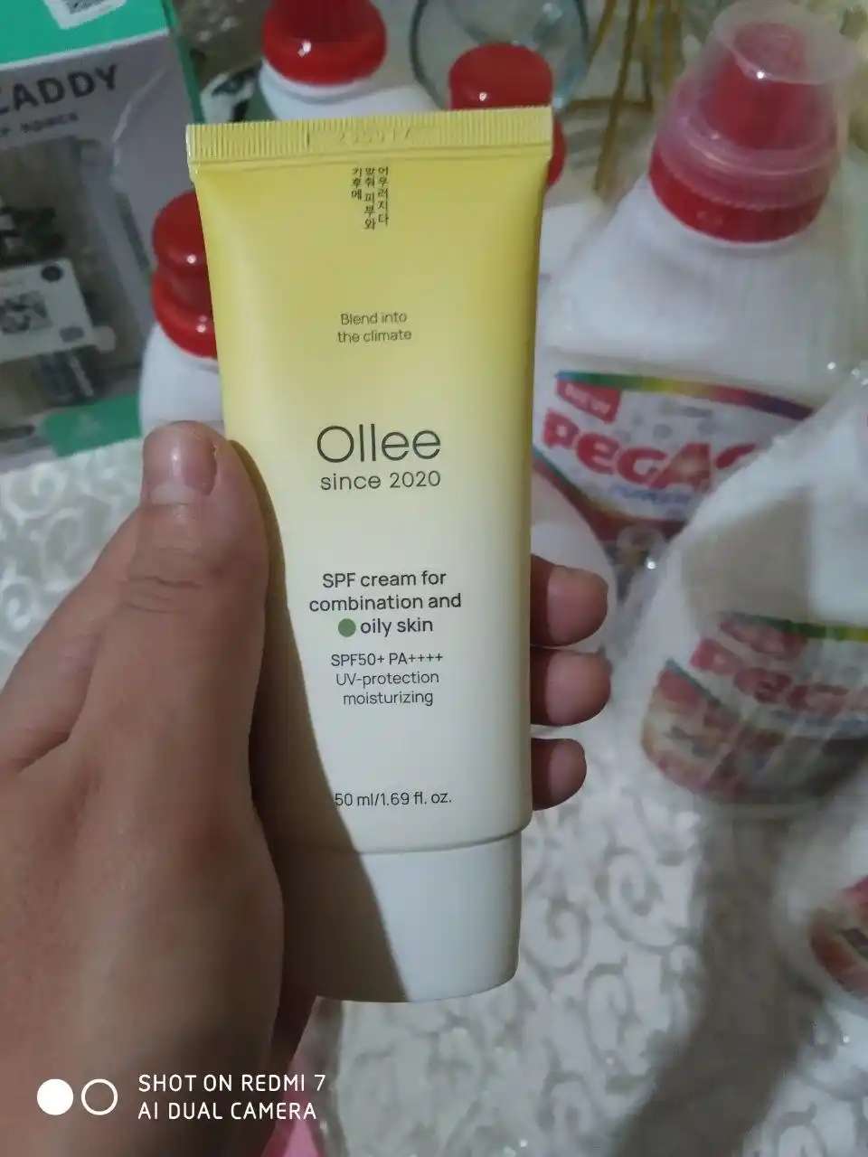 Krem SPF50+ quyoshdan himoya yog‘li, quruq va kombinatsiyalangan teri uchun OLLEE 50 ml