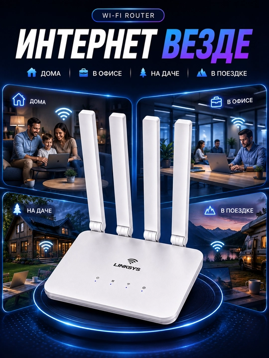 Wi-Fi simsiz router, 4G 5G LTE uy routeri, sim-karta routeri