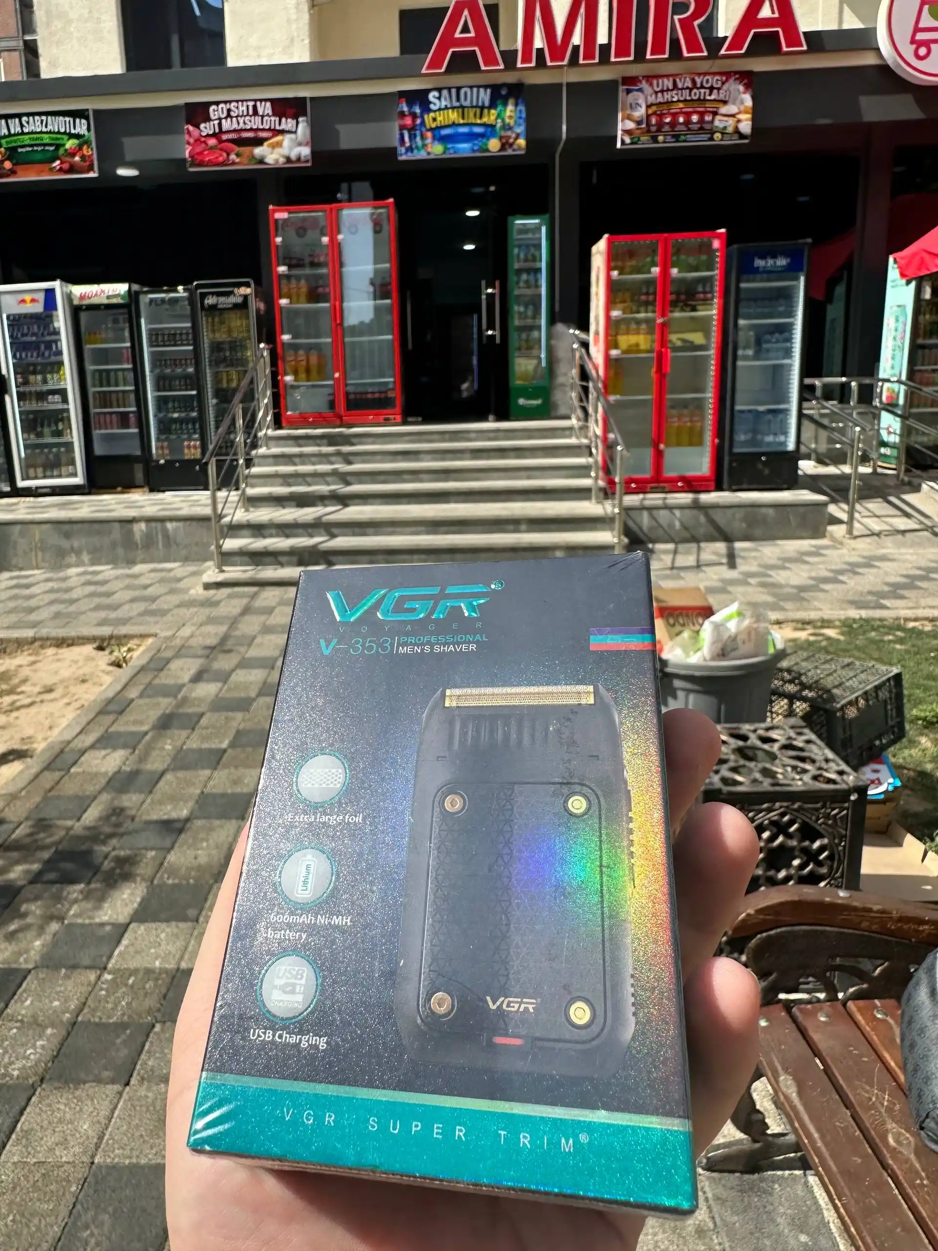 Электробритва VGR V-353, со встроенным триммером, беспроводной портативный шейвер
