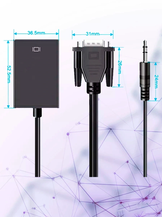 Адаптер с USB Type-C к HDMI, VGA 4K при 60Гц, для ноутбуков, проекторов, планшетов