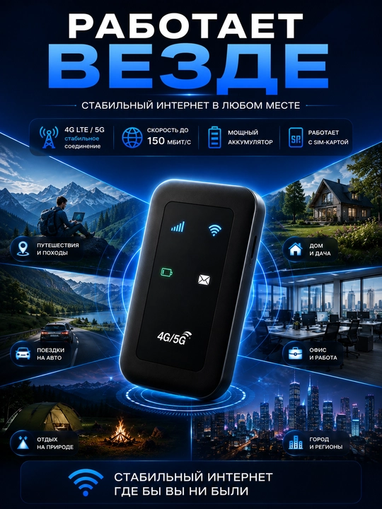 Simsiz Wi-Fi 4G 5G LTE sim-kartali router