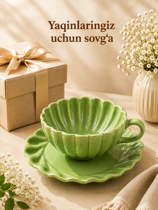 Кружка с блюдцем, керамическая чашка для кофе и чая, рельефный цветочный дизайн