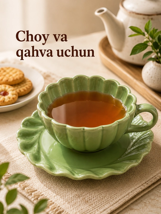 Кружка с блюдцем, керамическая чашка для кофе и чая, рельефный цветочный дизайн