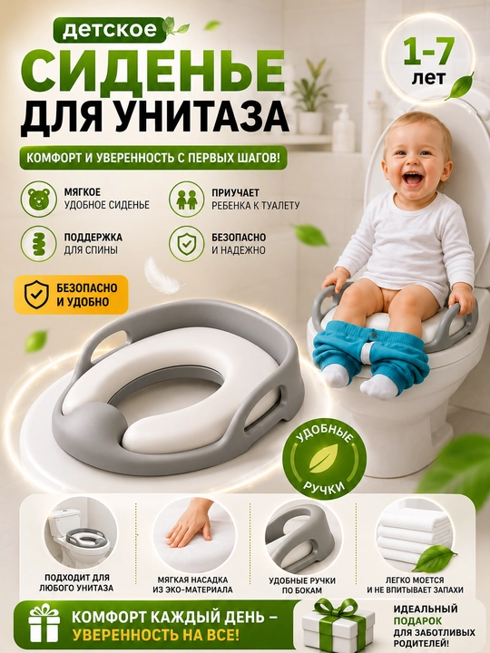 Детское сиденье для унитаза, удобное и безопасное