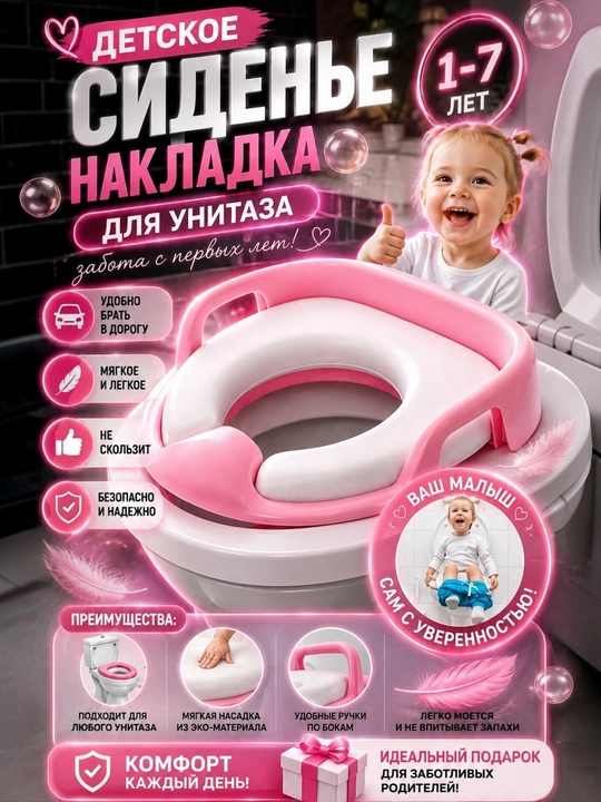 Детское сиденье для унитаза, удобное и безопасное