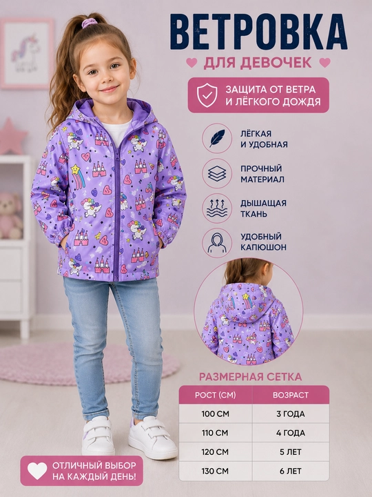 O‘g‘il bolalar va qizlar uchun shamol o‘tkazmaydigan kurtka - 