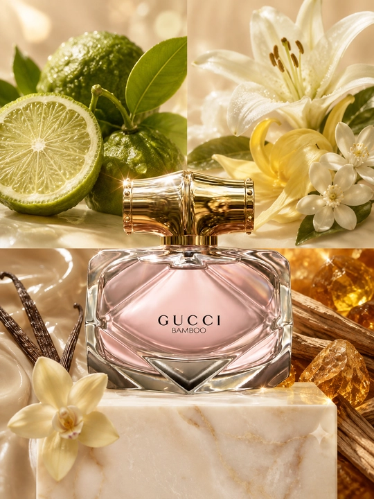 Gucci Bamboo ayollar atiri, gulli va yog‘ochsimon ifor, 3–100 ml