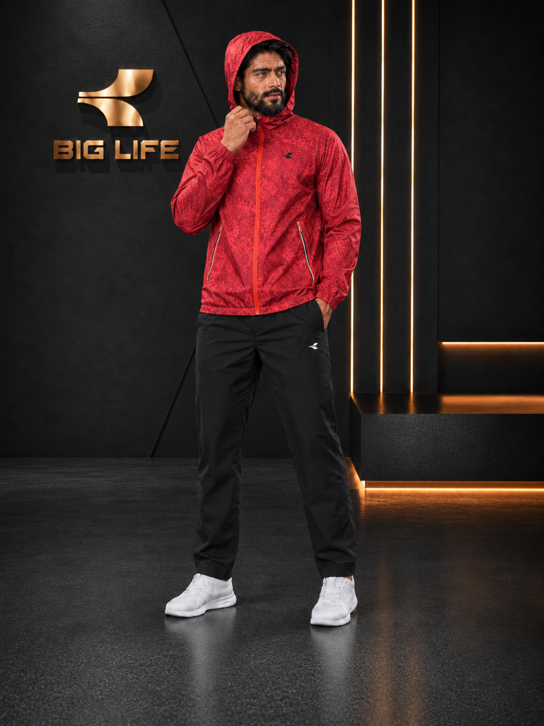 Erkaklar uchun yengil sport kostyumi — kurtka va shim, zamonaviy casual model - 