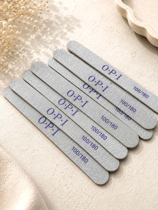Пилка для маникюра и педикюра OPI 100/180, 180/240 грит, 18 см