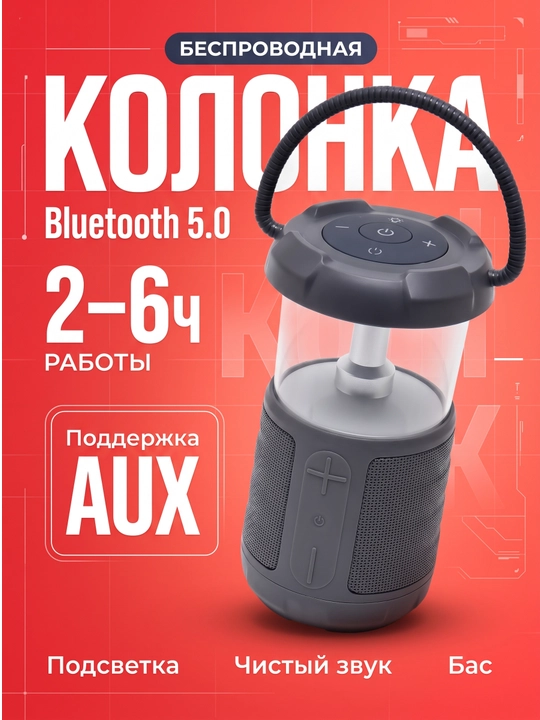 Bluetooth-динамик с RGB-подсветкой — яркость, басы и безграничное настроение