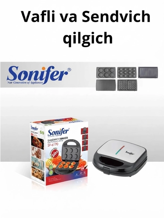 Vafli pishirgich 5 tasi 1 ta Sonifer SF-6170 - 
