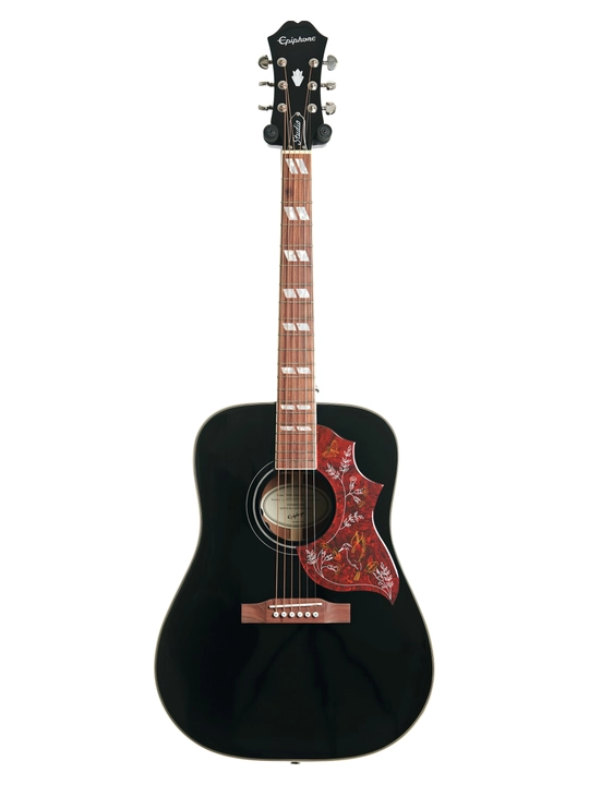 Epiphone Hummingbird Studio elektroakustik gitara, Ebony rangida - 