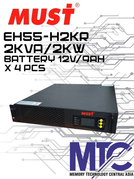 UPS MUST EH55-H2KR 2000VA / 2000W — Sof sinus to'lqinli onlayn UPS - 