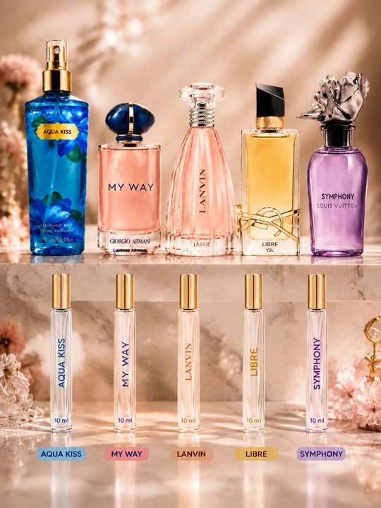Ayollar uchun 10 ml atirlar kolleksiyasi — 5 xil nafis aroma - 