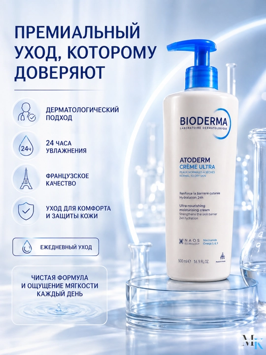 Увлажняющий крем для сухой и очень сухой кожи лица и тела 500ml