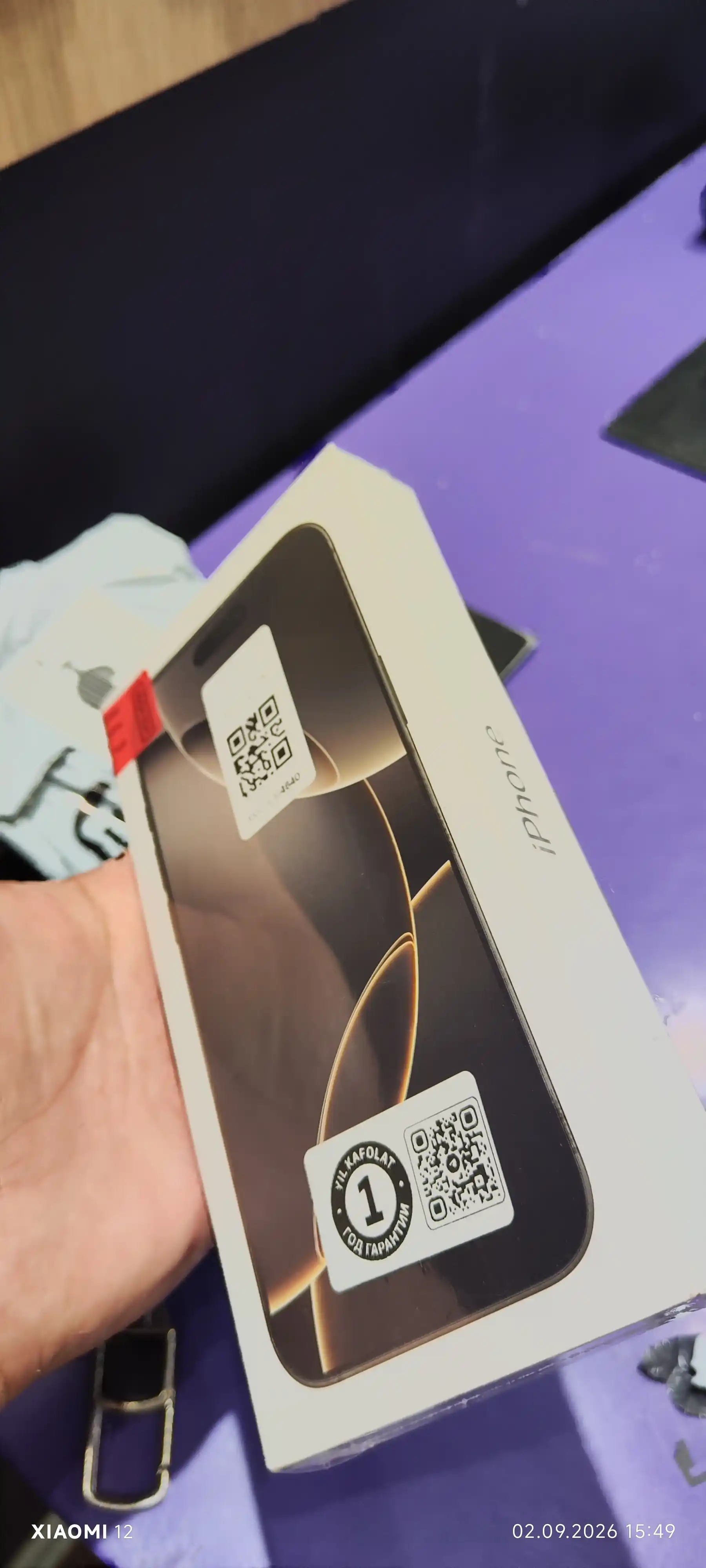 Apple iPhone 16 Pro/Pro Max, 256GB, SIM+sim, UZIMEI-ro'yxatdan o'tgan