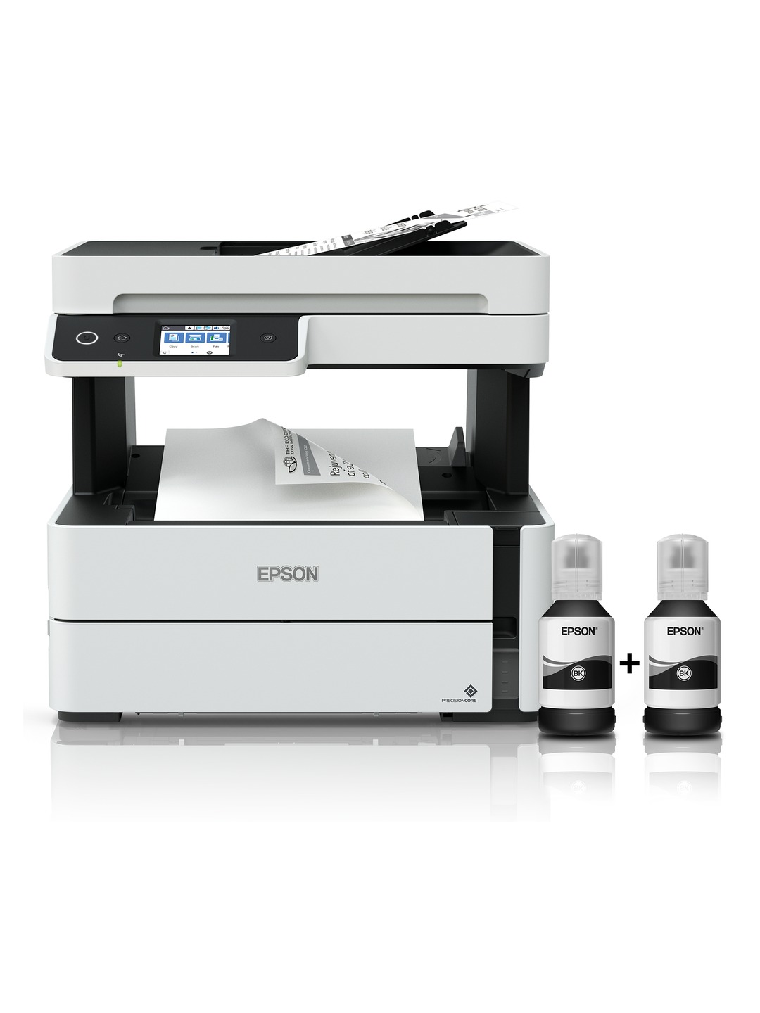 MFU Epson M3170 purkovchi, 4 in 1 faks bilan, Wi-Fi va Ethernet, siyoh idishli, hujjat uzatgich, oq-qora, A4, oq - 
