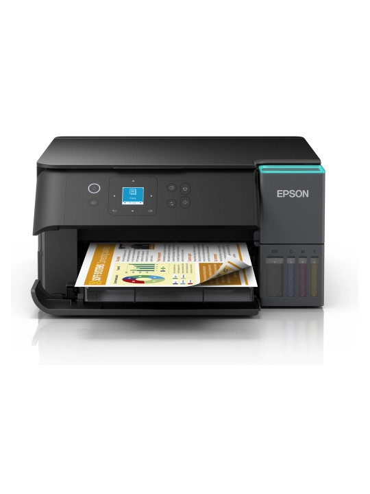 MFU Epson L4360 purkovchi, 3 in 1, Wi-Fi, siyoh idishli, ikki tomonlama bosma, LCD displey, 15 bet/daq, rangli, A4, qora - 