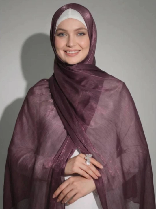 Organza sharf, ayol va qizlar uchun, ro'mol, hijob, 175 x 75 sm - 