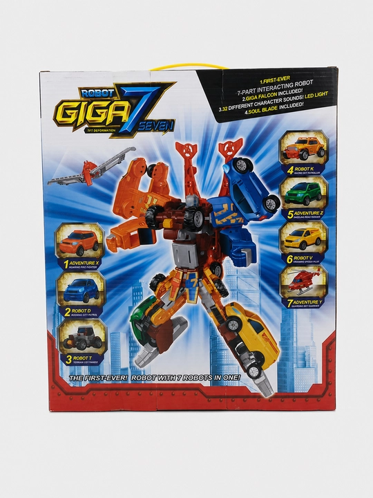 Robot-transformer Giga 7 Seven 7-ta-1 ovoz va yorug'lik bilan