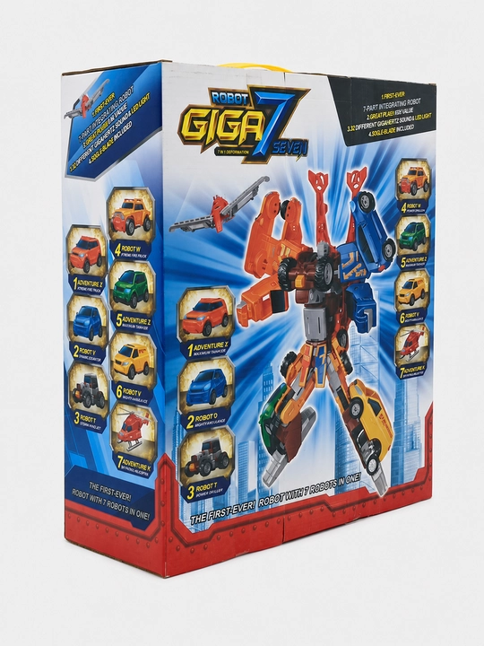 Robot-transformer Giga 7 Seven 7-ta-1 ovoz va yorug'lik bilan