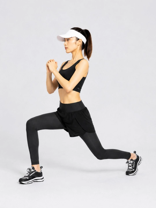 Sport losina, fitnes va yoga uchun legins shortikli ayollar legginslar