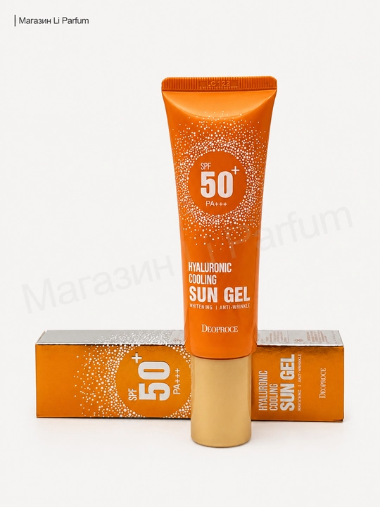 Deoproce Hyaluronic Cooling quyoshdan himoyalovchi krem-geli SPF 50+ namlovchi, 50 ml