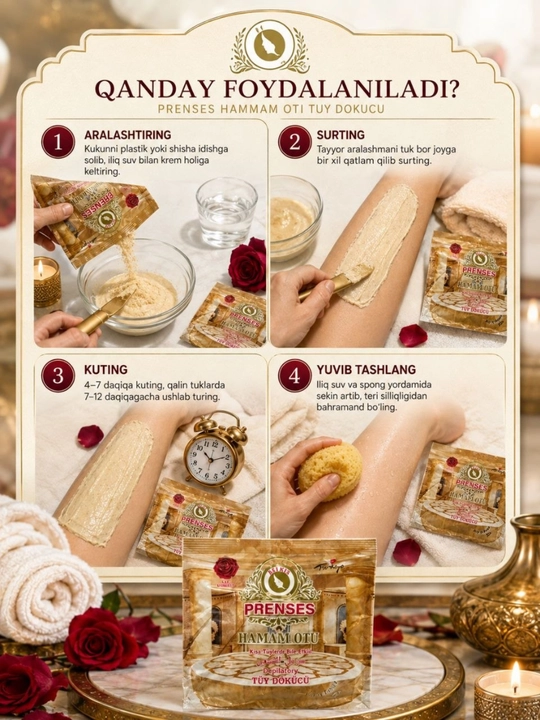 Prenses Hamam Otu Depilation Powder (Хюррем Порошок) – порошок для депиляции