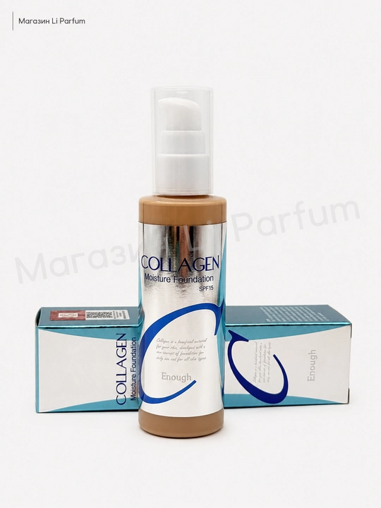 ENOUGH Collagen Whitening Moisture Foundation SPF15 №13 №21 Light Beige tusli kremi