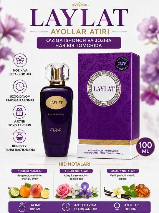 Lylat ayollar xushbo'y atiri 100 ml - 