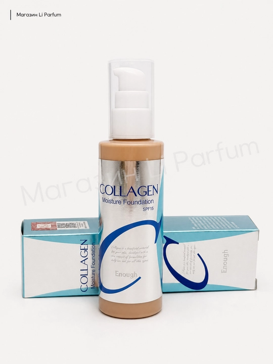 ENOUGH Collagen Whitening Moisture Foundation SPF15 №13 №21 Light Beige tusli kremi