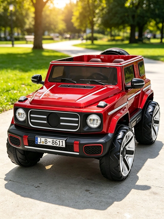 Детский электромобиль, внедорожник, 24V, 4 x 4, 4 мотора 550, LED, APP, качание