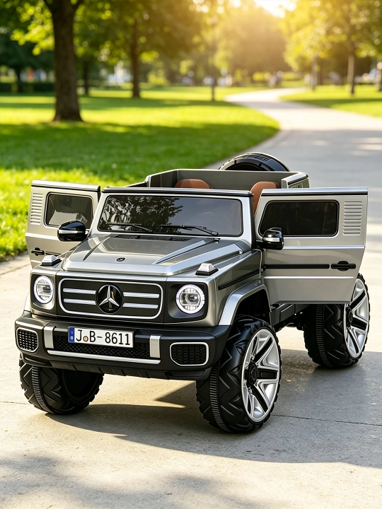 Детский электромобиль, внедорожник, 24V, 4 x 4, 4 мотора 550, LED, APP, качание