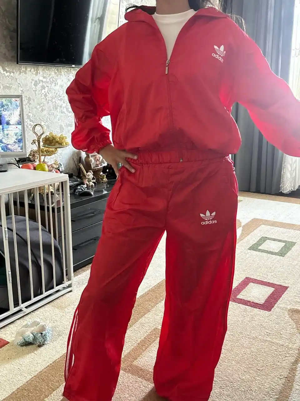 Ayollar dvoykasi oversize, sport kostyum shim ayollar uchun