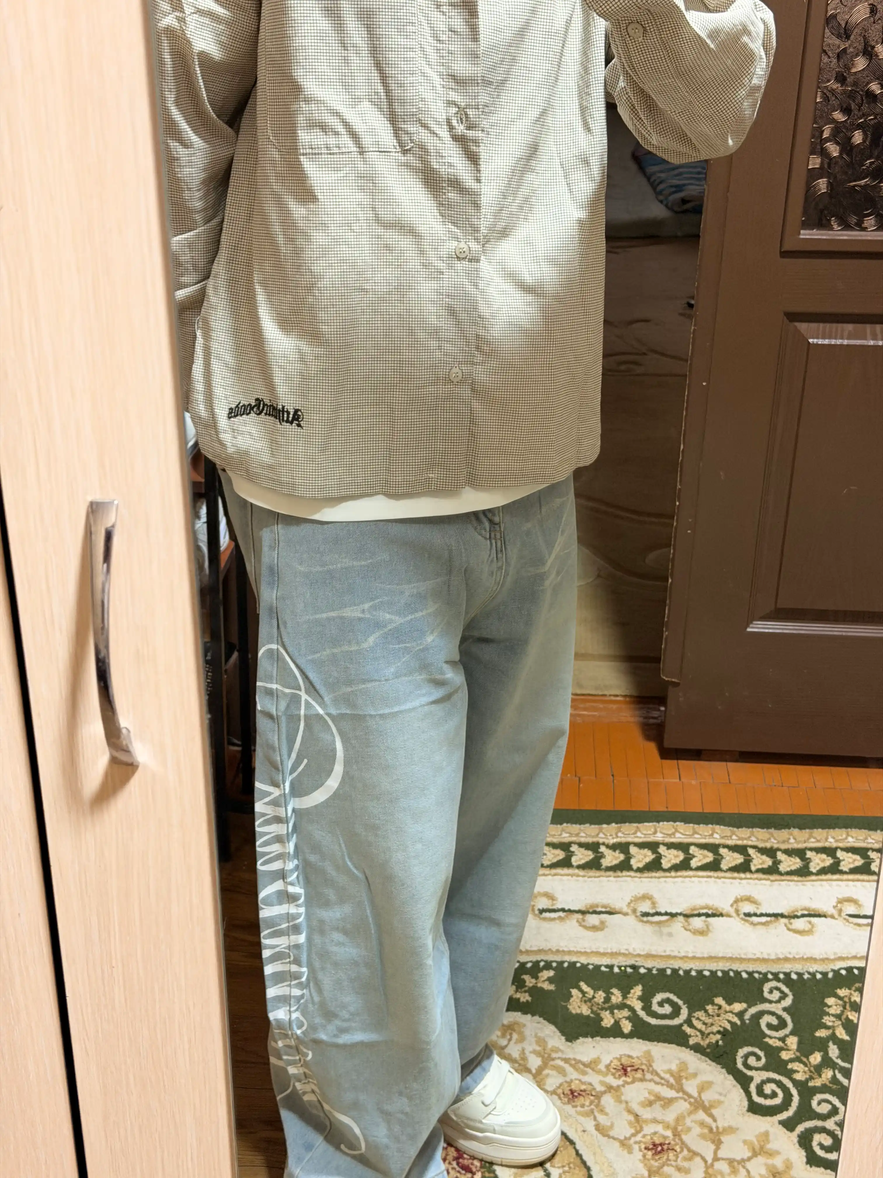Erkaklar va ayollar uchun Y2K uslubidagi jinsi shimlar, uniseks baggy oversize