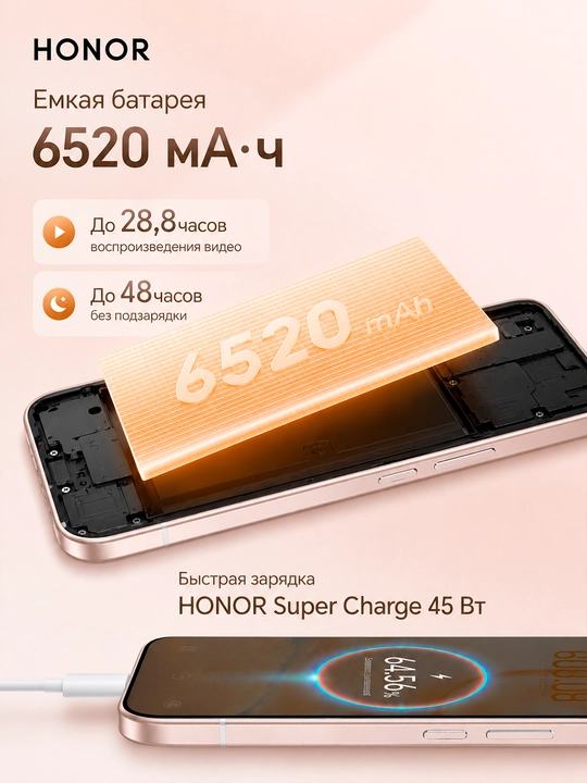 Cмартфон Honor 600 Lite 5G — 108 Мп, АКБ 6520 мАч, 256 ГБ, AMOLED 120 Гц