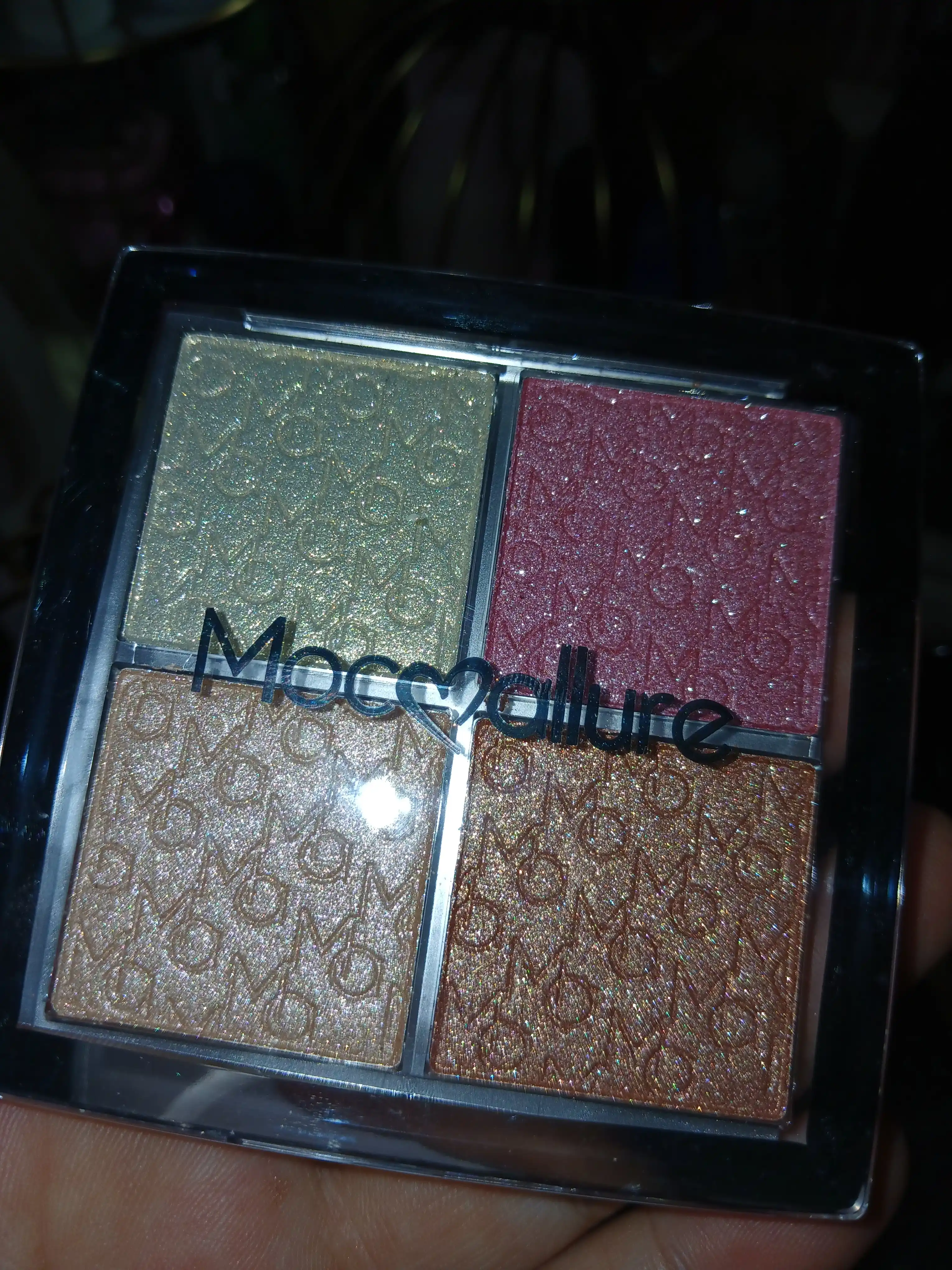 Палитра хайлайтеров для лица Moccalure, яркие оттенки, Maccalure, 4 цвета, 14,8 г