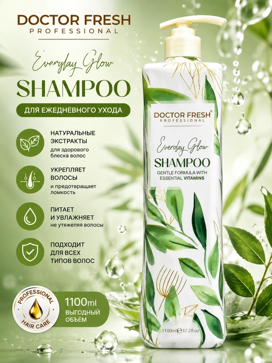 Doctor Fresh shampunlari, barcha sochlar uchun mos keladi, 1100 ml - 