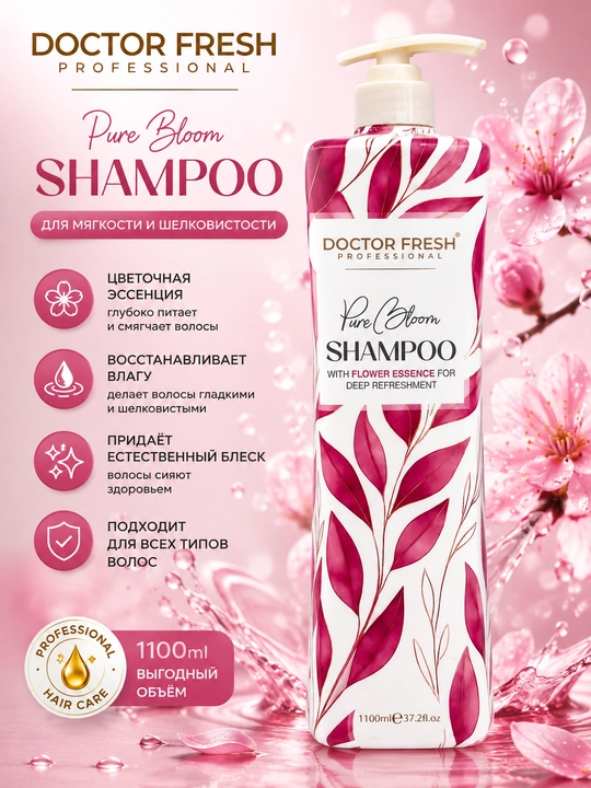 Doctor Fresh shampunlari, barcha sochlar uchun mos keladi, 1100 ml - 